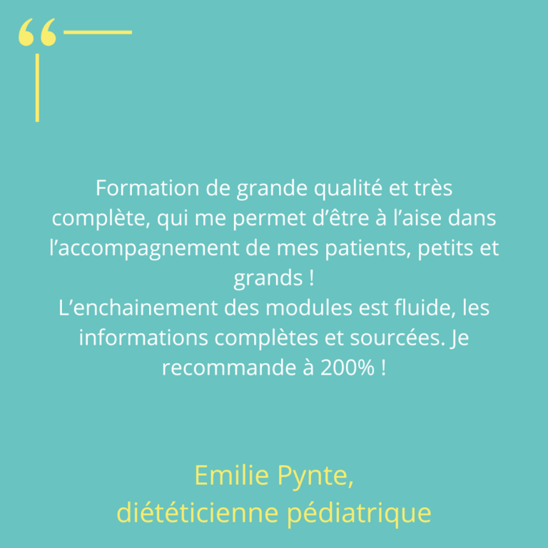 Emilie Pynte, diététicienne pédiatrique